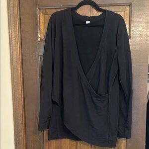 Old Navy Black Draped Sweatshirt
